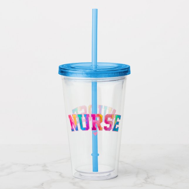 Colourful Nurse Acrylic Tumbler (Front)
