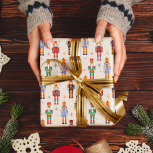 Colourful Nutcracker Christmas Pattern Wrapping Paper