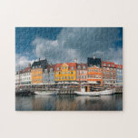 Colourful Nyhavn Waterfront Copenhagen Denmark Jigsaw Puzzle<br><div class="desc">This stunning city themed jigsaw puzzle features the beautiful canal waterfront of Nyhavn in Denmark. #nyhavn #jigsawpuzzle #stockingstuffers #games</div>
