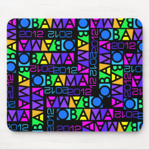 Colourful Obama 2012 mousepad