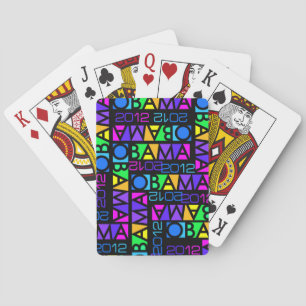 Colourful Obama 2012 playing cards