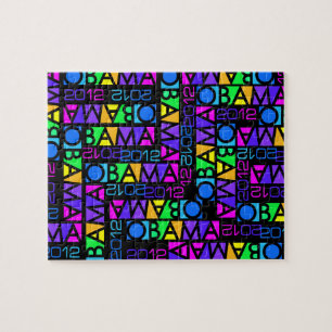 Colourful OBAMA 2012 puzzle