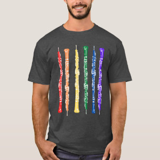 Colourful Oboe Oboist Player Double reed  T-Shirt