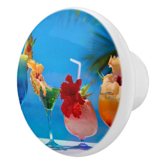 colourful ocean ceramic knob