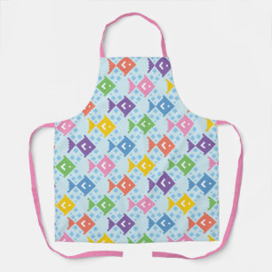 Colourful Ocean Fish Pattern Apron