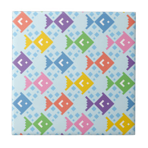 Colourful Ocean Fish Pattern Tile