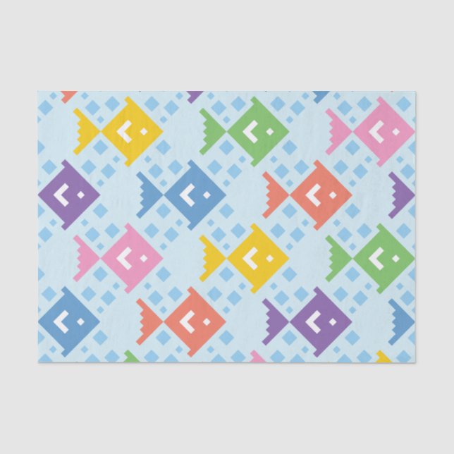 Colourful Ocean Fish Pattern Tissue Paper (Front)