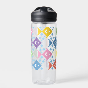 Colourful Ocean Fish Pattern Water Bottle