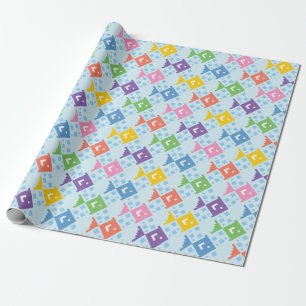 Colourful Ocean Fish Pattern Wrapping Paper