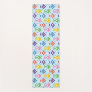 Colourful Ocean Fish Pattern Yoga Mat