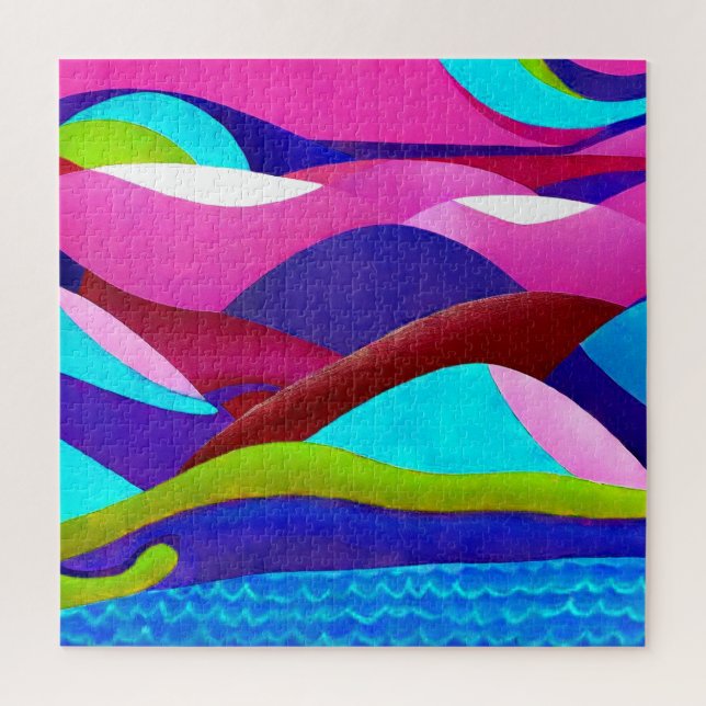Colourful Ocean Hills Jigsaw Puzzle (Vertical)