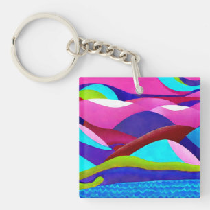 Colourful Ocean Hills Keychain