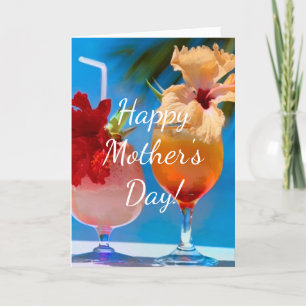 colourful ocean pink and orange mother's day card