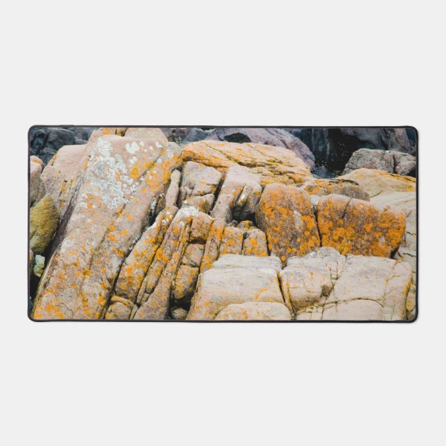 Colourful Ocean Rocks Print Desk Mat (Front)