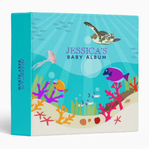 Colourful Ocean Sea Animals Baby Photo Album Binder