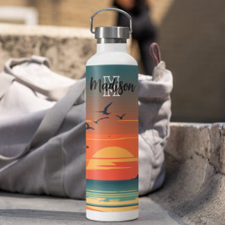 Colourful Ocean Sunset Water Bottle