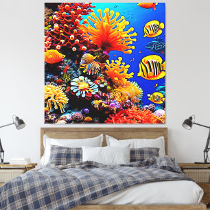Colourful Ocean Underwater Life Canvas Print