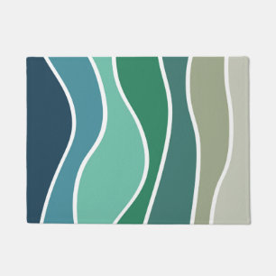 Colourful ocean waves doormat