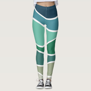 Colourful ocean waves leggings