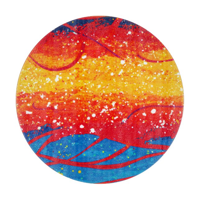 Colourful Ocean Waves Patterns. Buy Now Cutting Board (Front)