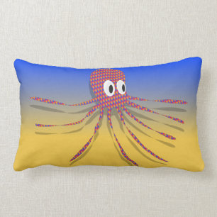 Colourful Octopus Lumbar Pillow