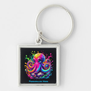 Colourful Octopus Splash Keychain