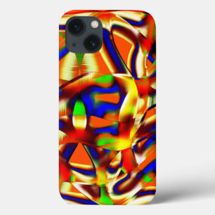Colourful of imposing colours, orange and blue fig iPhone 13 case
