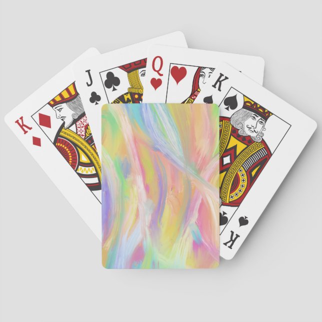 Colourful Oil Painting Abstract Art Rainbow Playing Cards (Back)