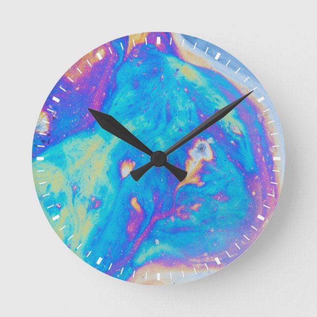 Colourful oil patterns, Canada Round Clock (Front)