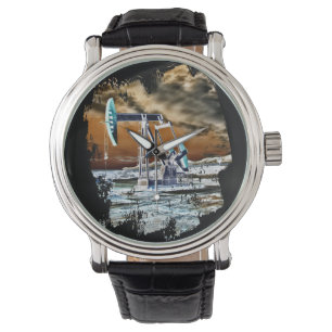 Colourful Oil Well Pumping "Pumpjack" Unit Watch