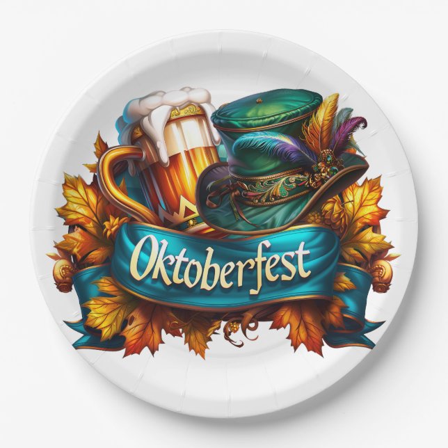 Colourful Oktoberfest  Paper Plate (Front)