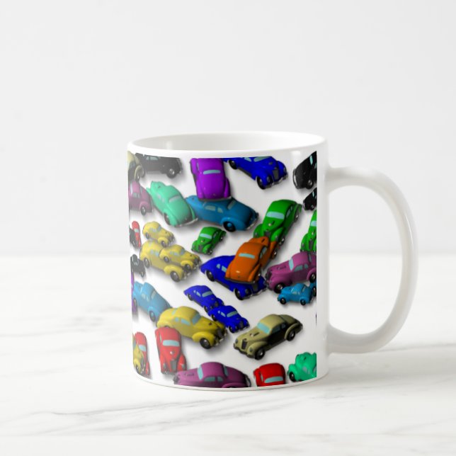Colourful Old Cars Coffee Mug (Right)