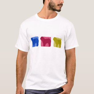 Colourful Old English Sheepdog Silhouettes TShirt