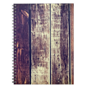 Colourful Old Wood Background - Vintage Dark Yello Notebook
