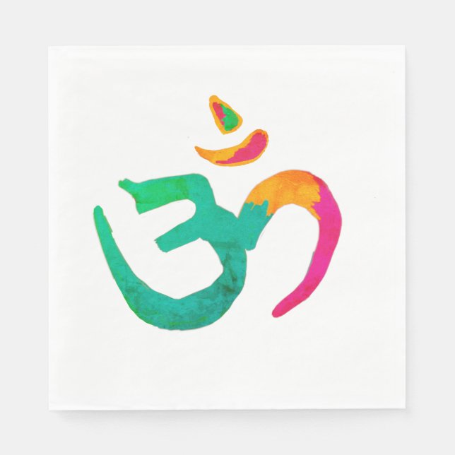 Colourful OM sign Napkin (Front)