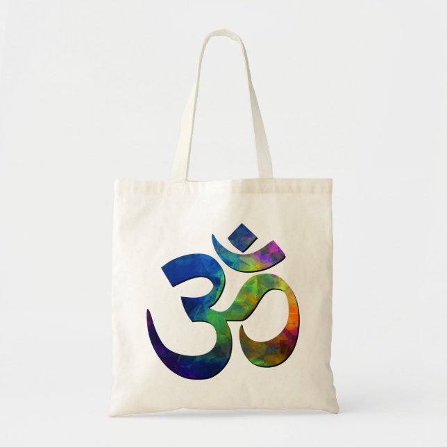 Colourful Om Yoga Symbols Tote Bag (Front)