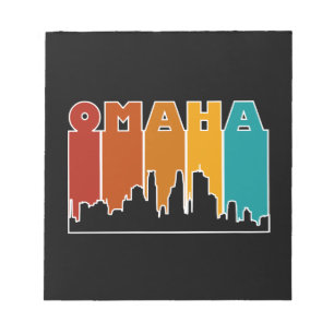 Colourful Omaha Nebraska Retro Sunset Notepad
