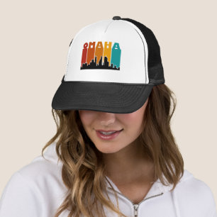 Colourful Omaha Nebraska Retro Sunset Trucker Hat
