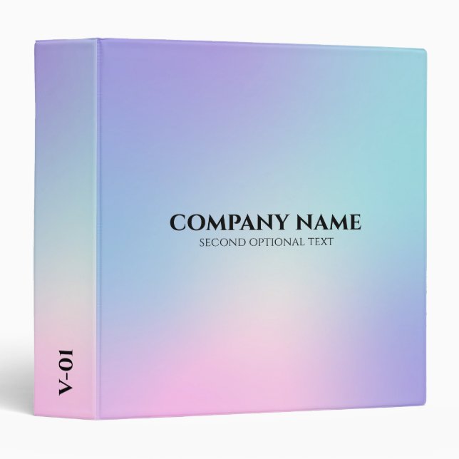 Colourful ombre background binder (Front/Spine)