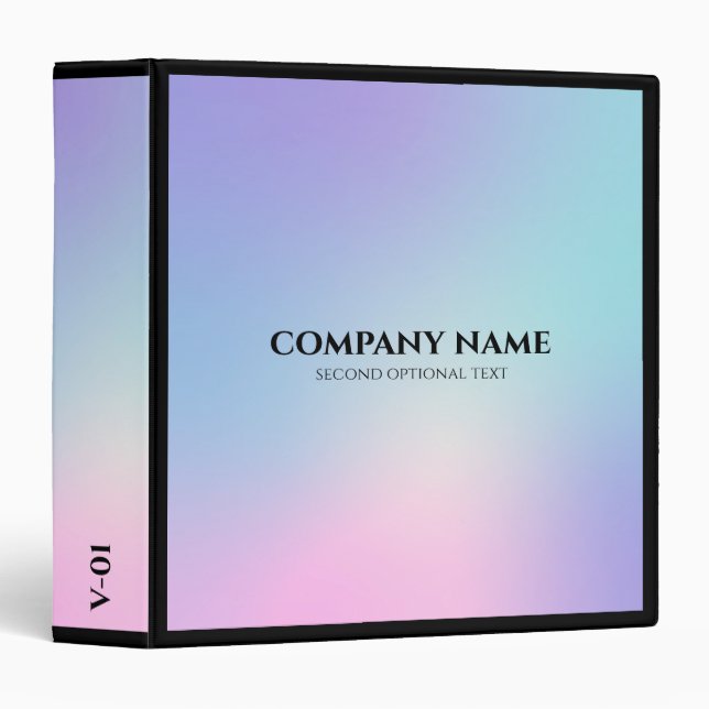 Colourful ombre background black accent binder (Front/Spine)