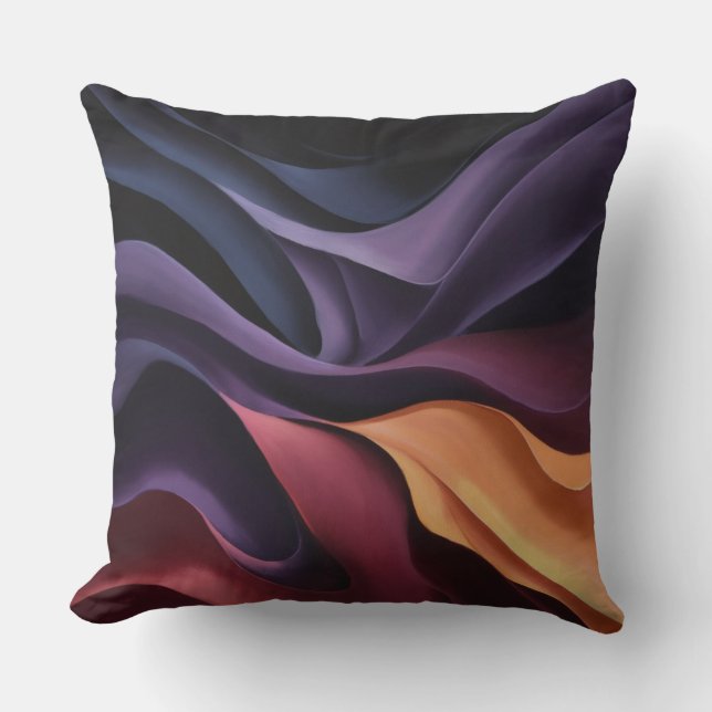 Colourful Ombre Contours  Throw Pillow (Front)