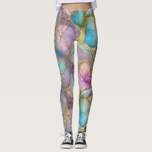 Colourful Opal and Liquid Gold Leggings