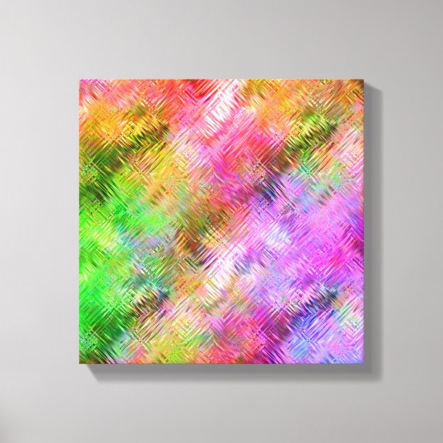 Colourful Opal Glassy Texture Canvas Print (Front)