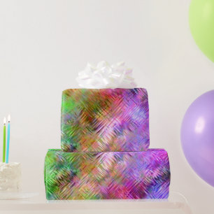 Colourful Opal Glassy Texture Wrapping Paper