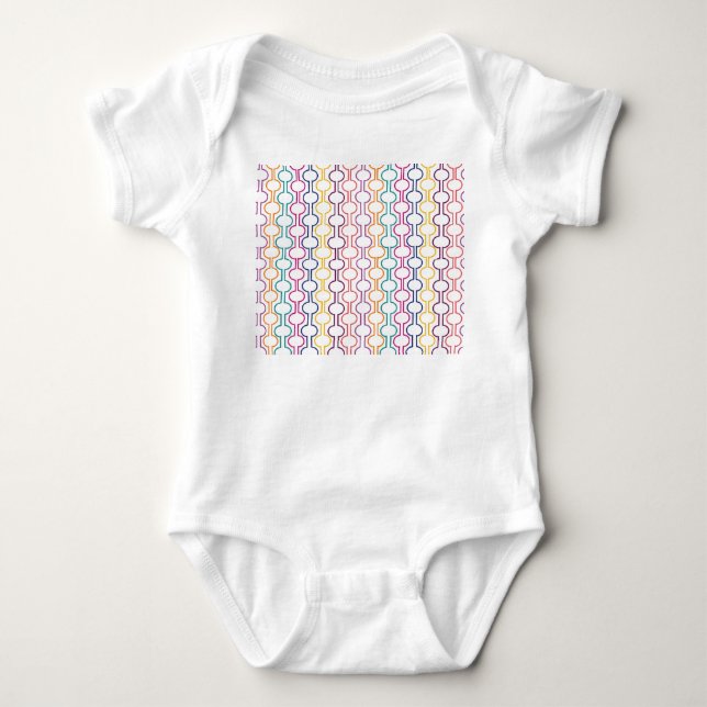 Colourful Open Circles  Baby Bodysuit (Front)