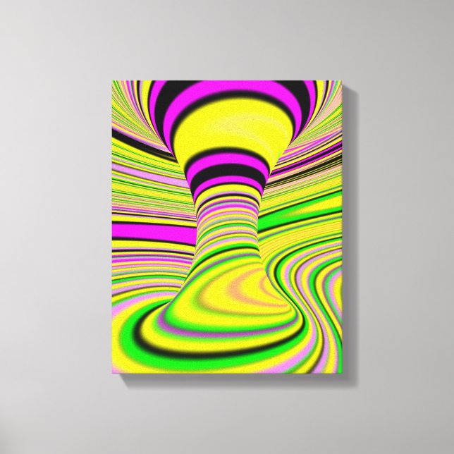 colourful Optical Illusion Canvas Print (Front)