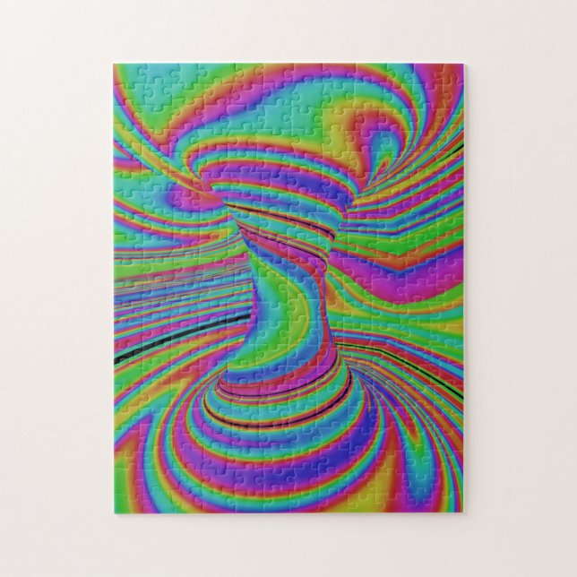 colourful Optical Illusion Jigsaw Puzzle (Vertical)