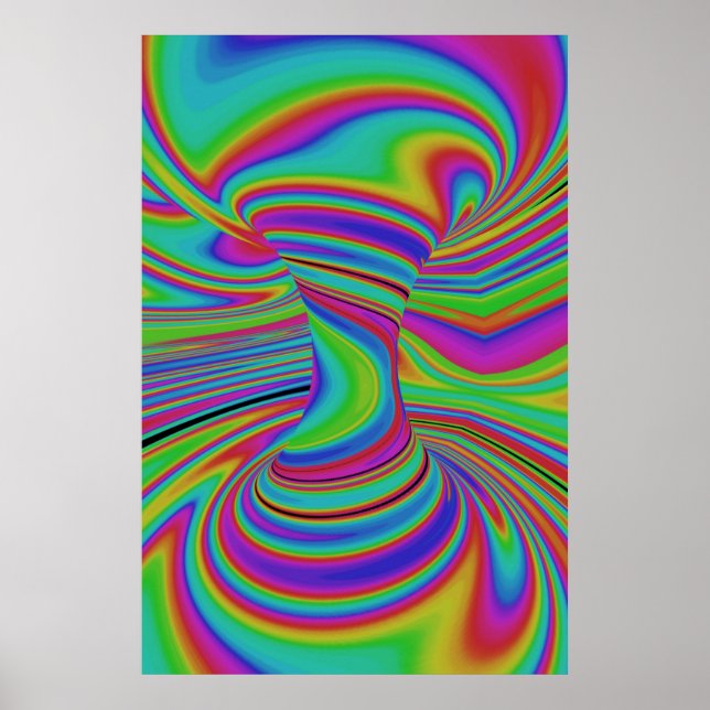 colourful Optical Illusion Poster (Front)