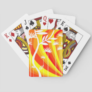 Colourful Orange and Yellow Classic Playing Cards