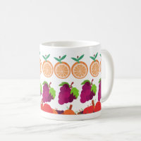 Colourful Orange & Grapes Fruit Design